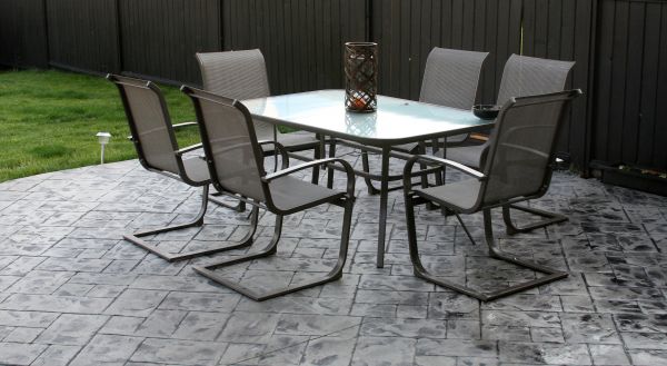 Backyard Concrete Stamping in Danville